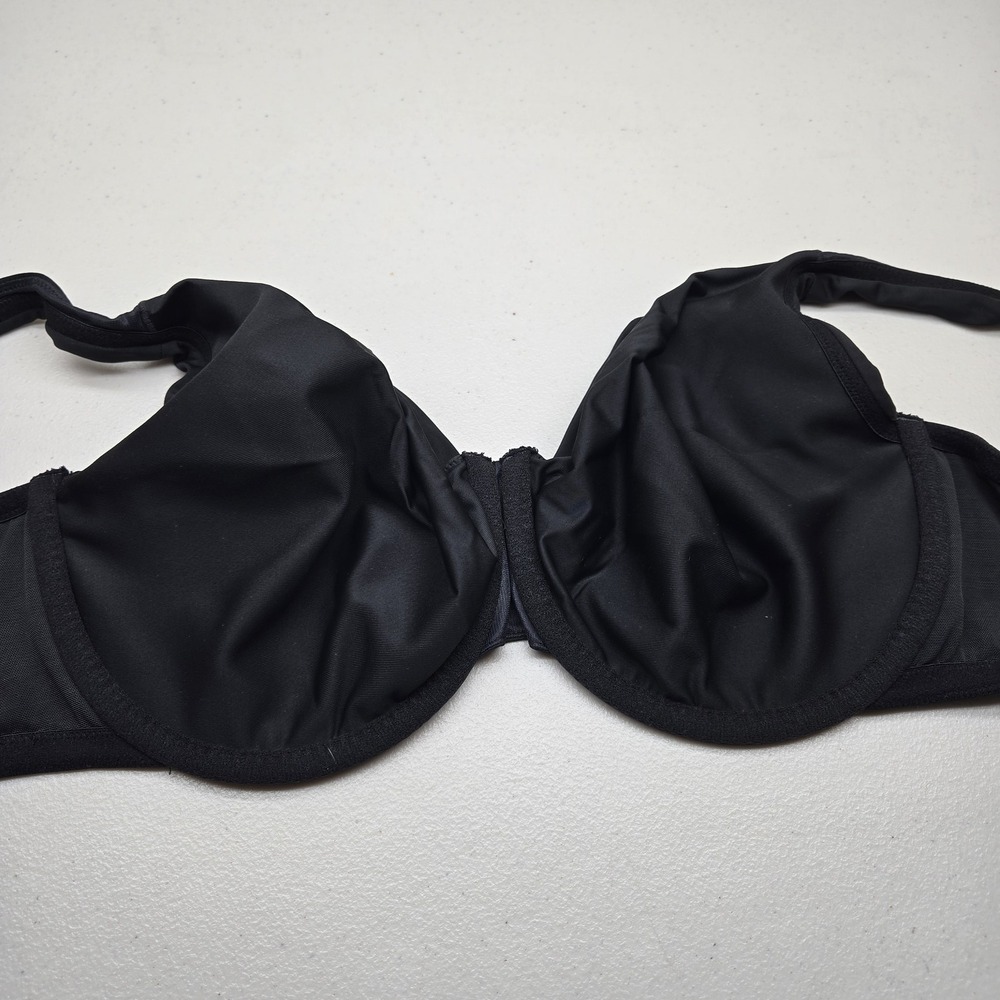 Cacique Women Bra 46C Black Minimizer Underwired Strap Adjustable